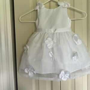 Baptism Christening Baby white dress Size 6M-12M
